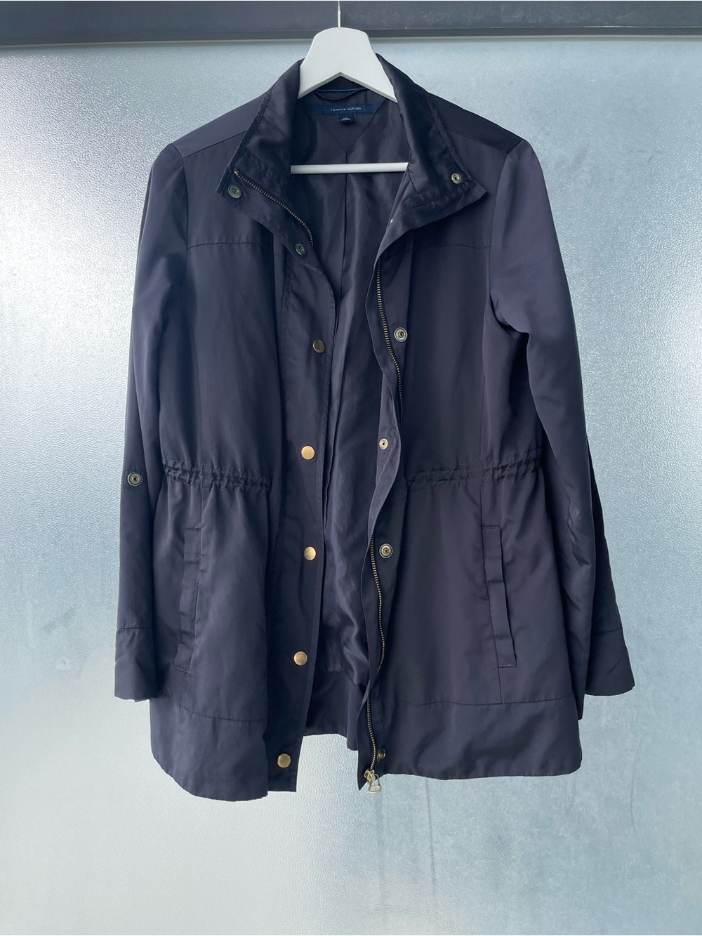 Tommy Hilfiger Navy Lightweight Drawstring Waist Jacket